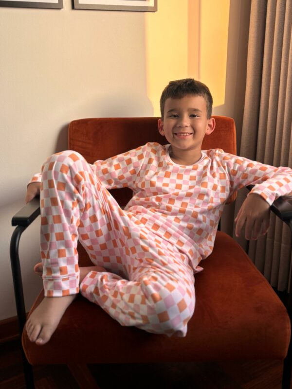 PJ CHECKERED PIMA #PinkySunkiss - Imagen 2