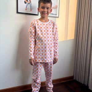 PJ CHECKERED PIMA #PinkySunkiss