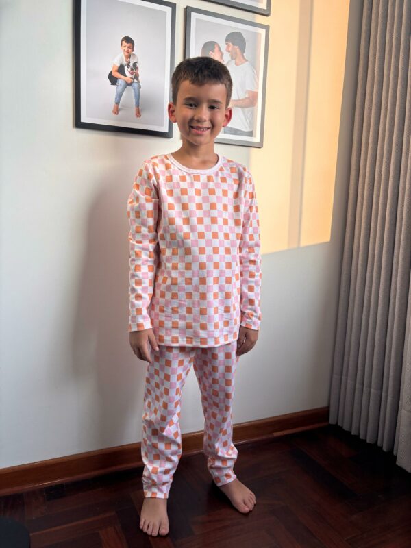 PJ CHECKERED PIMA #PinkySunkiss