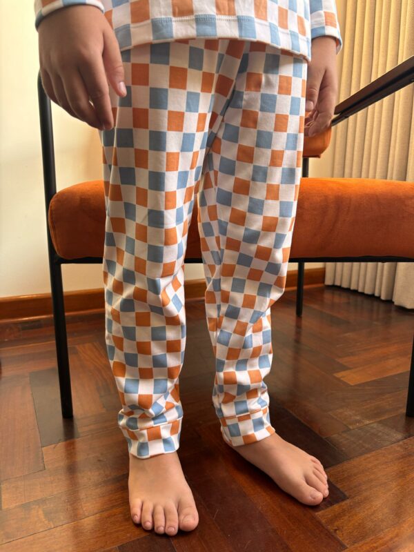 PJ CHECKERED PIMA #FunnyBlue - Imagen 4